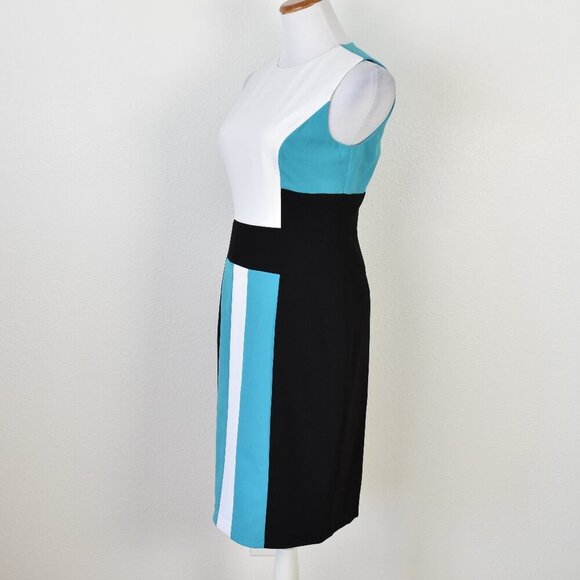 Calvin Klein Color Block Sheath Dress - 4 - Picture 3 of 8
